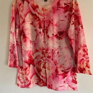 Issac Mizrahi Floral Cardigan
